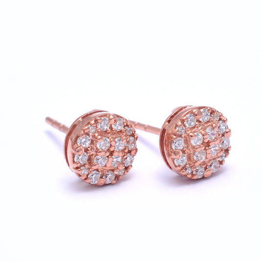 Minimalist Earring with cz / Moissanite  in authentic sterling silver
