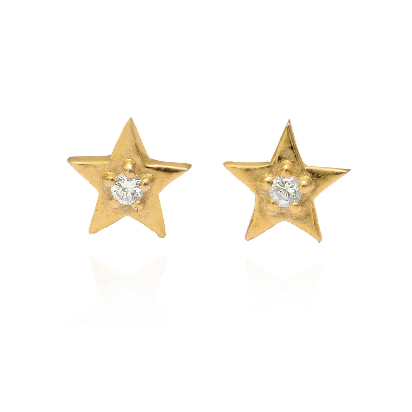 Extra Tiny Sparkly Star Stud Earrings in Sterling Silver, Very Small Star Earrings, CZ Pave Stacking Earrings, Christmas's Day Gifts