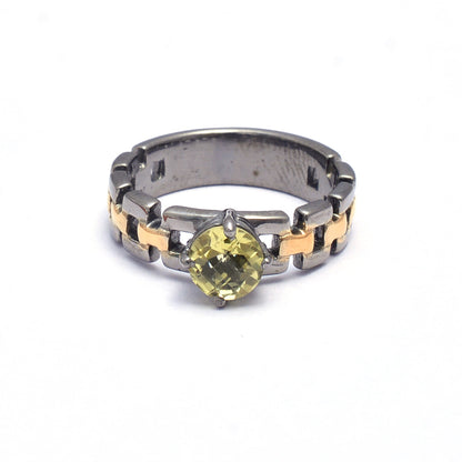 Citrine Band, 925 Sterling Silver Gemstone Ring, Statement Ring, Green Amethyst Ring, Iolite Ring, Silver Statement Band, Wedding Band Ring
