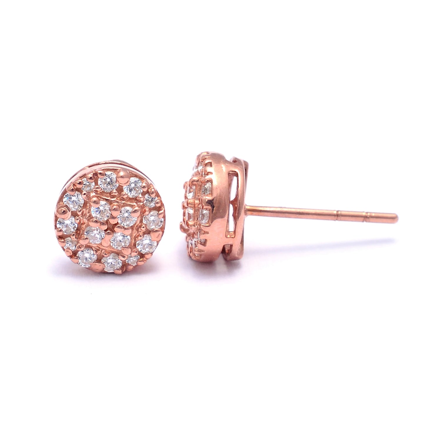 Minimalist Earring with cz / Moissanite  in authentic sterling silver