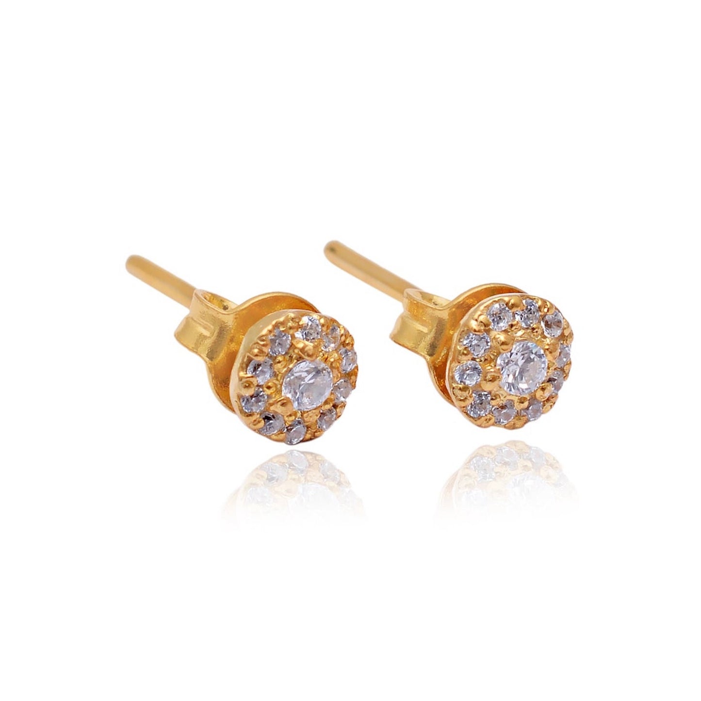 CZ Earrings Dainty gift for women Nugget Earrings 925 Sterling Silver Earrings For Girls Minimalist Stud Earrings for daughter gift for kids