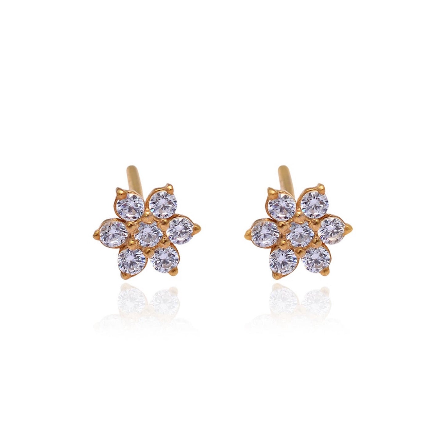 CZ Earrings Dainty gift for women Nugget Earrings 925 Sterling Silver Earrings For Girls Minimalist Stud Earrings for daughter gift for kids