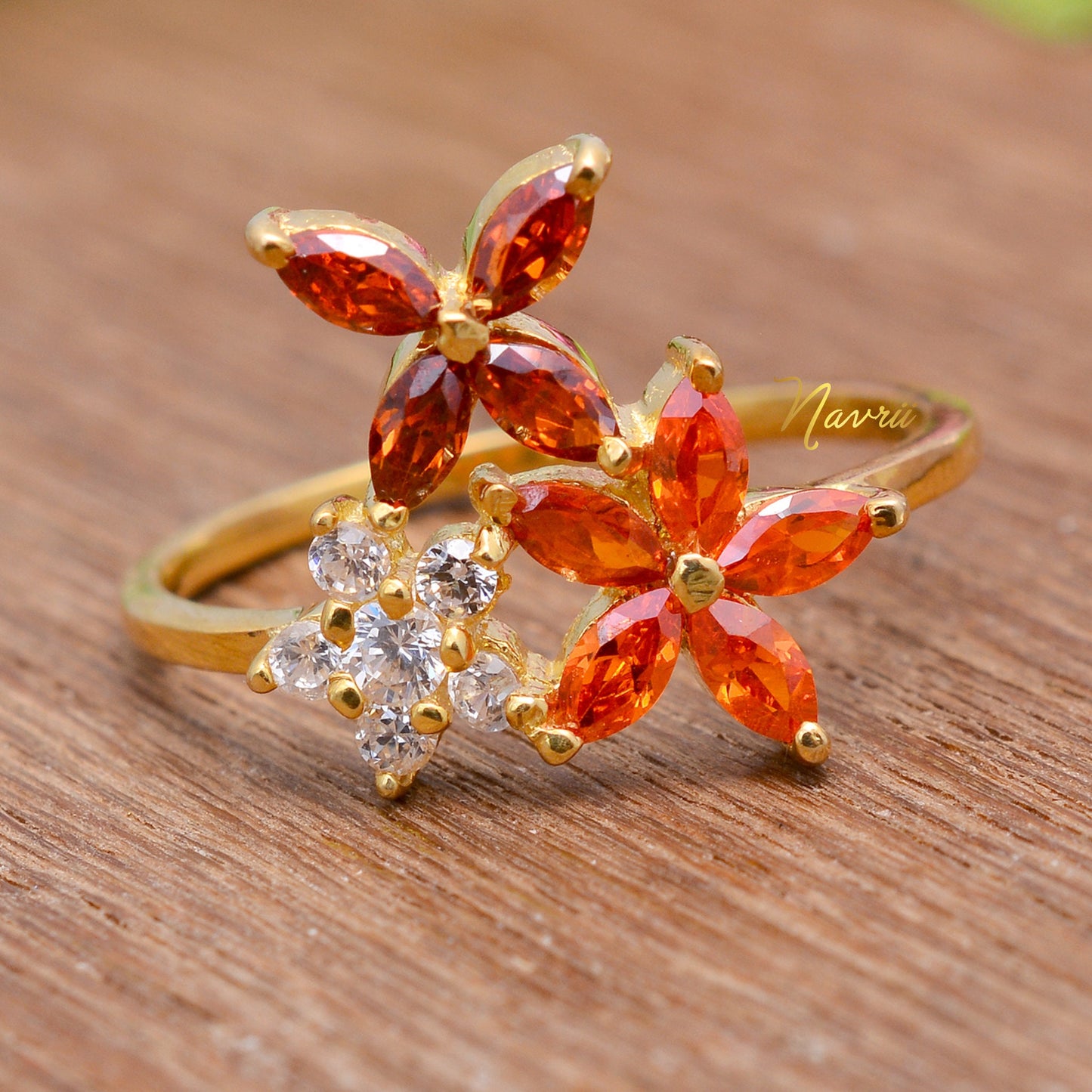 Floral Gemstone Ring