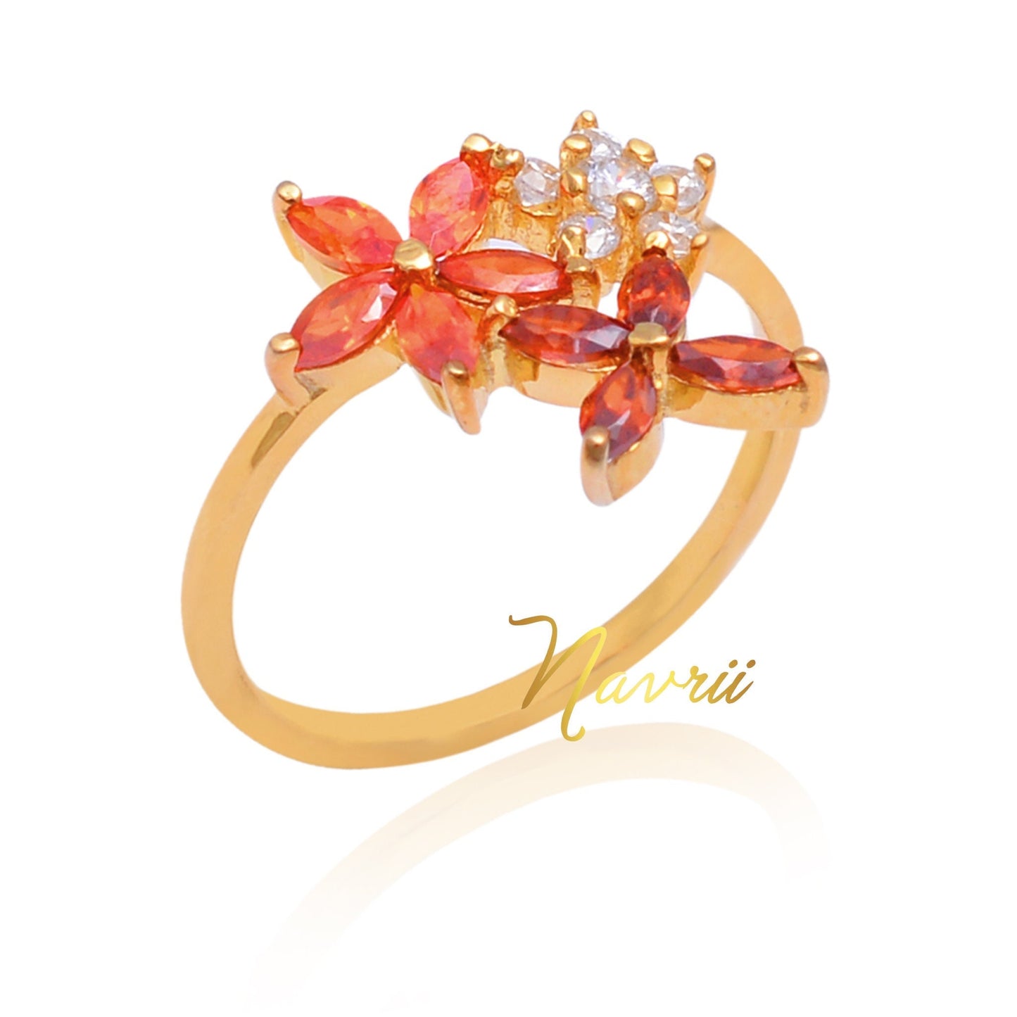 Floral Gemstone Ring