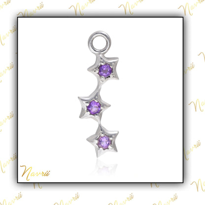 Tiny Charm Natural Amethyst Pendant
