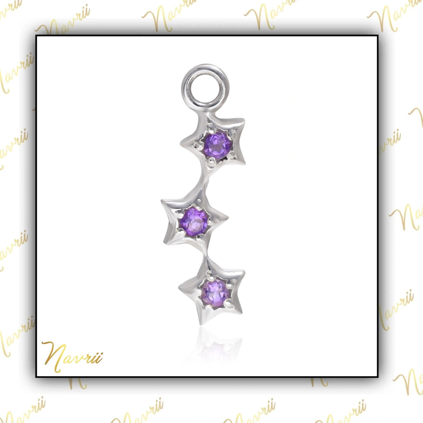 Tiny Charm Natural Amethyst Pendant