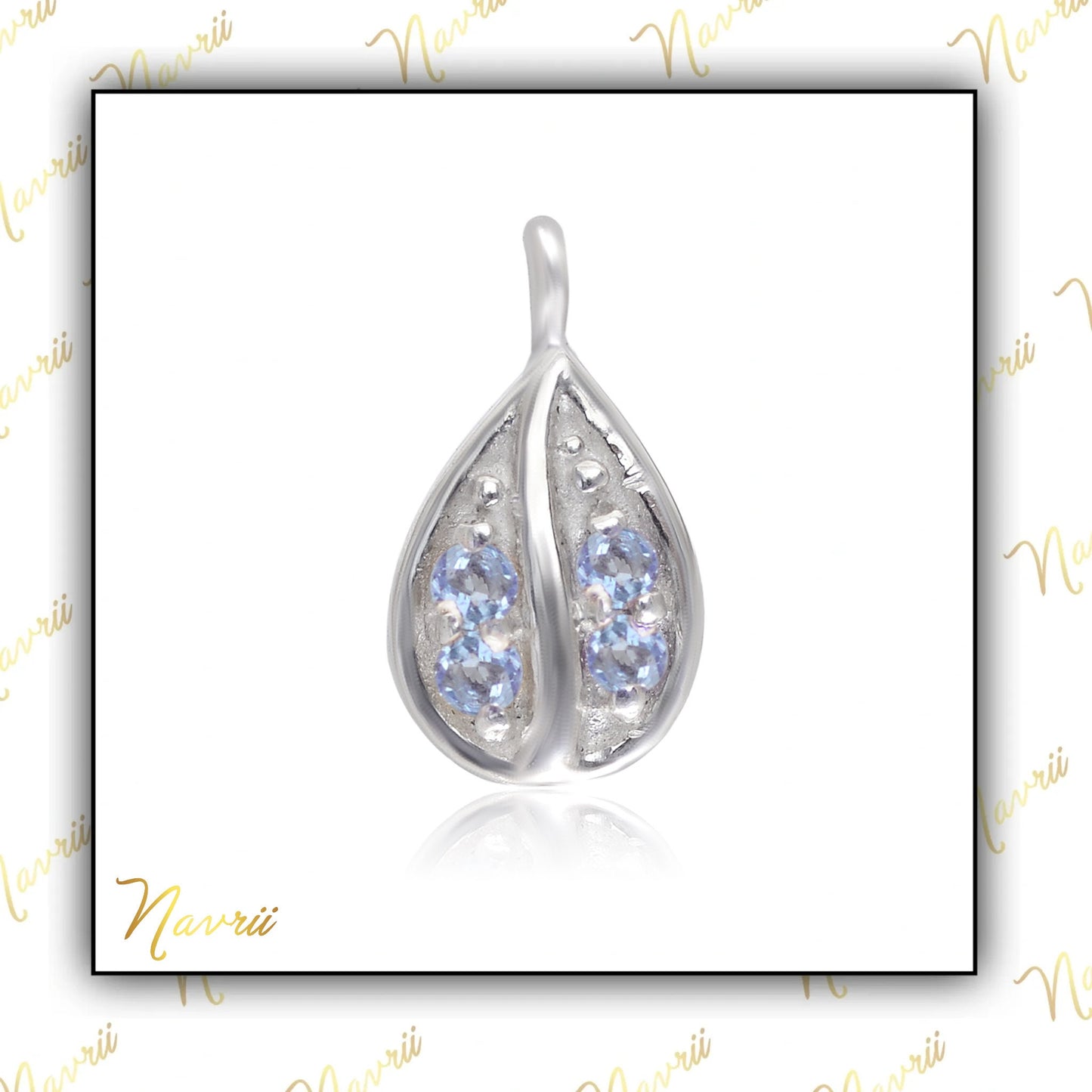 Natural Aquamarine Charm Pendant