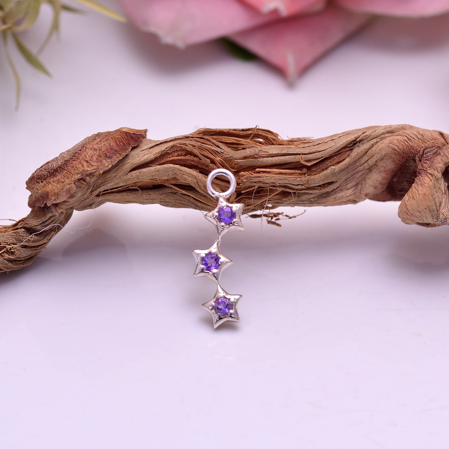 Tiny Charm Natural Amethyst Pendant
