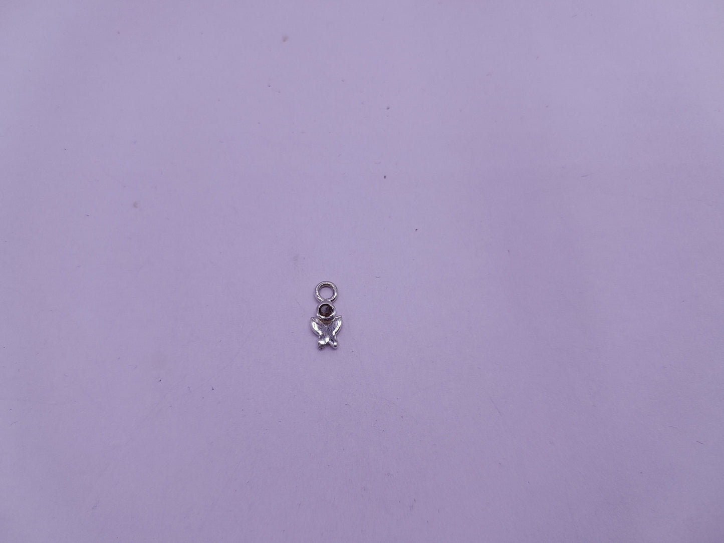 Natural Smokey Quartz Tiny Butterfly Pendant