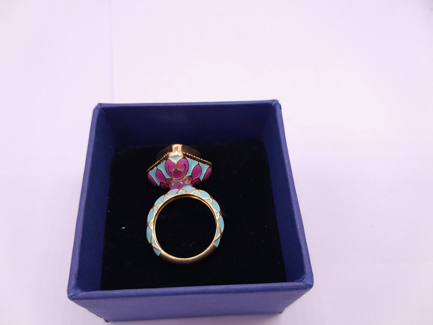 Silver Moissanite Polki Ring, Enamel Ring, Enamel Polki Ring, Solitaire Polki Ring, Indian Wedding Ring, Traditional Ring, Bridal Jewelry