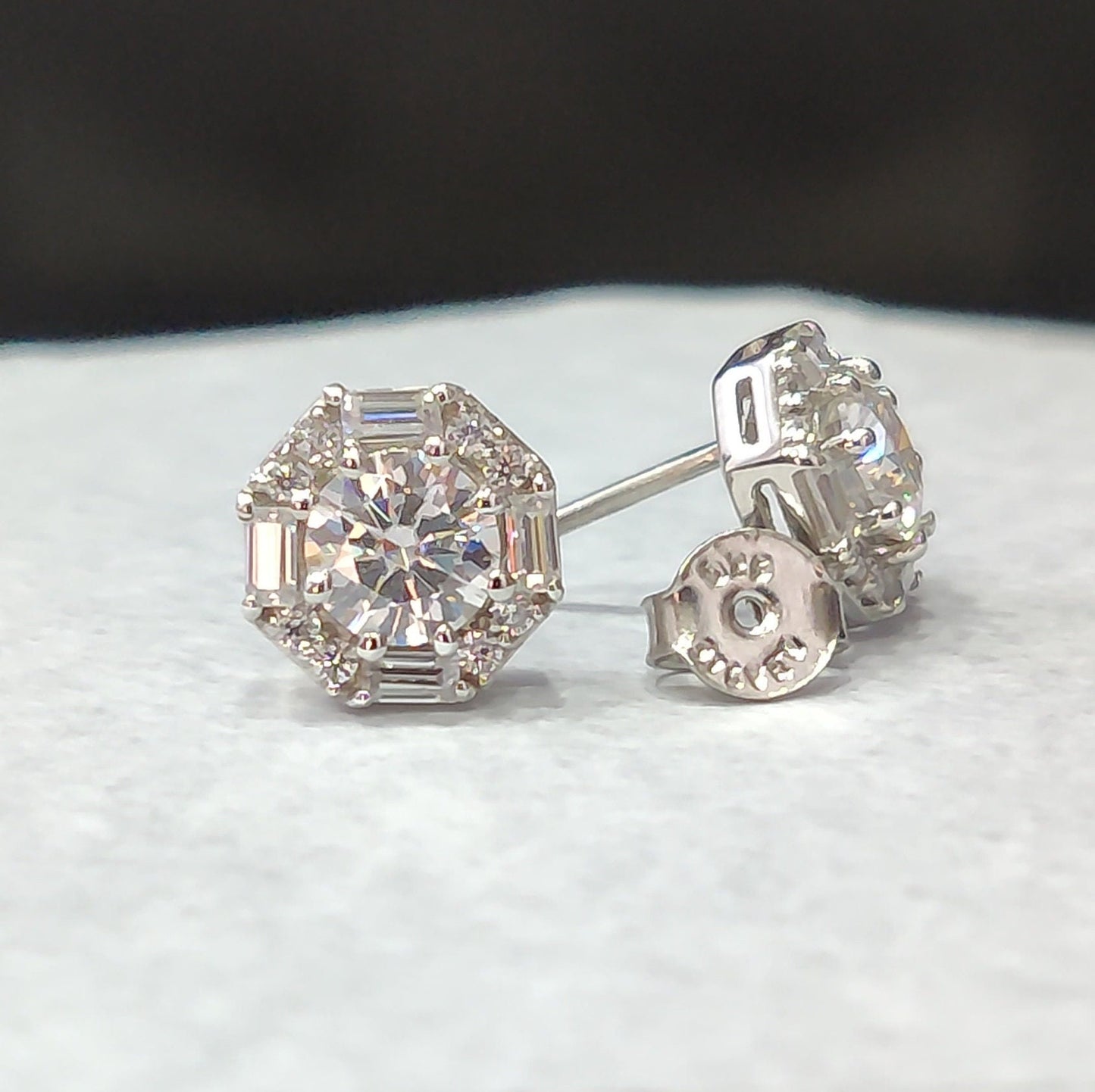 GRA Certified Moissanite Stud Earrings Pear Moissanite for women Gift For Her diamond earrings  birthday gift everyday earring trillion