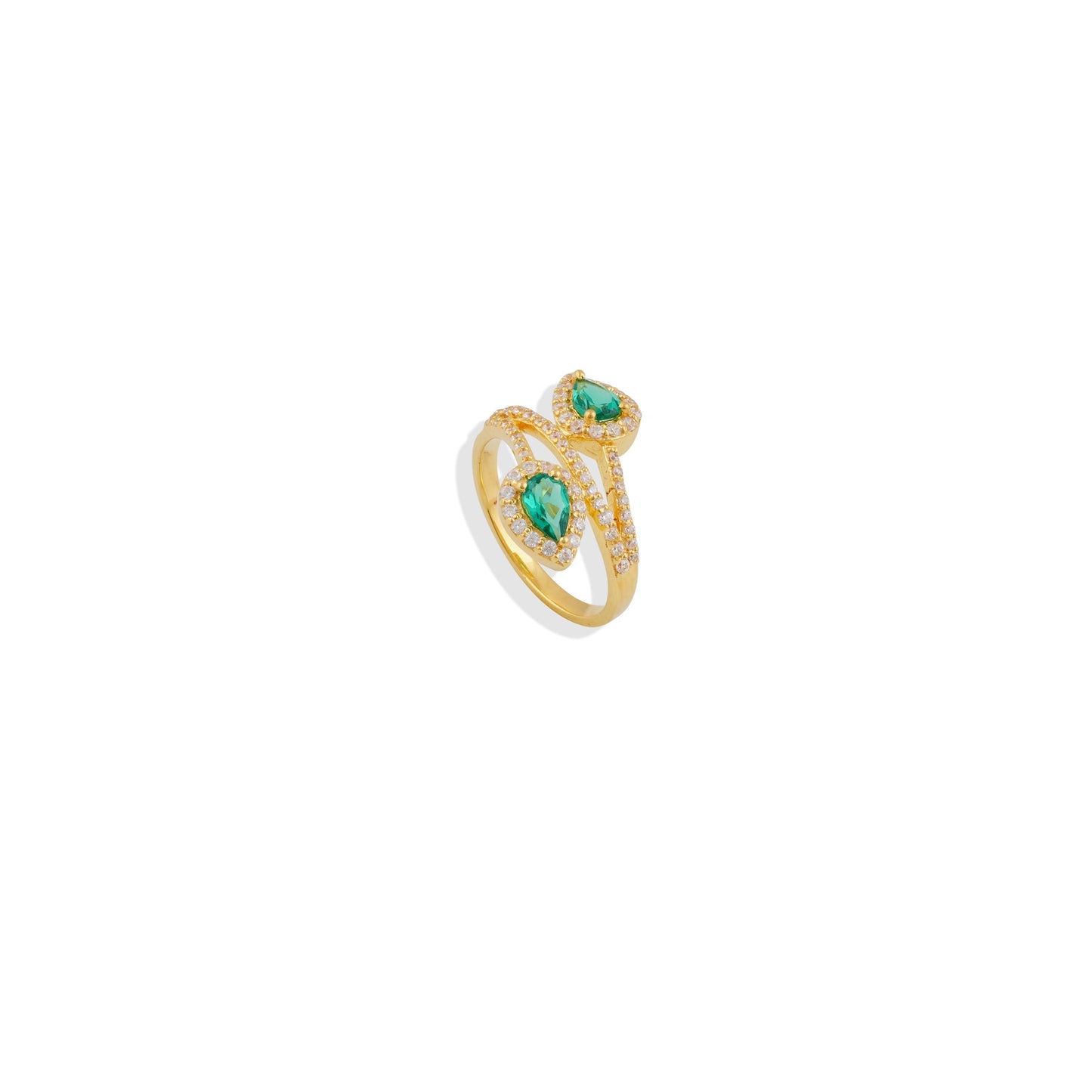 Lab Created Emerald Ring , 925 Sterling Silver Ring With AAA American DiamondS