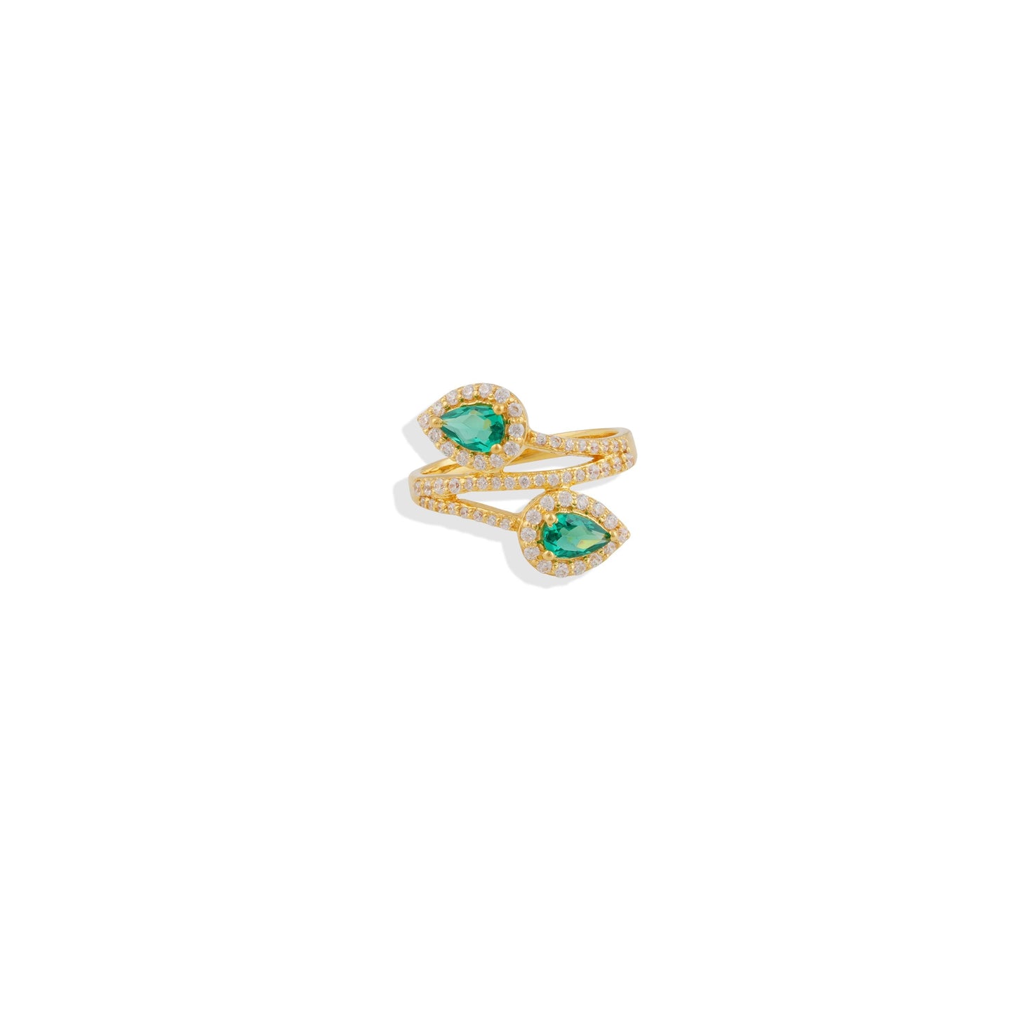 Lab Created Emerald Ring , 925 Sterling Silver Ring With AAA American DiamondS