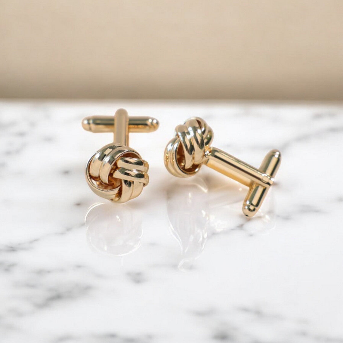 Gloden Twist Knot Cuff Link  Silver Plated / Gold CuffLink