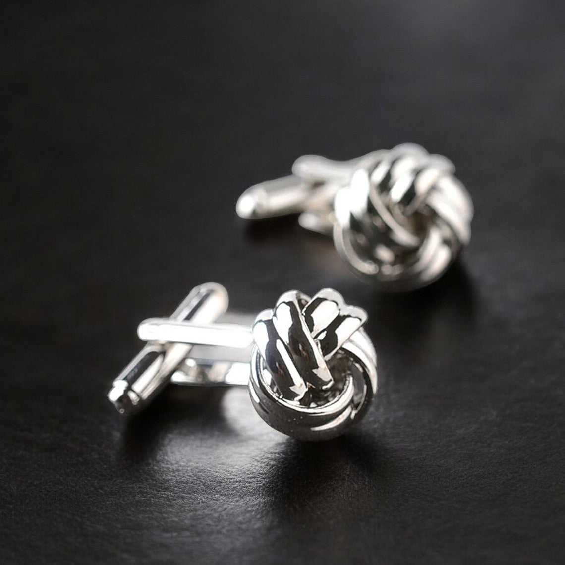 Gloden Twist Knot Cuff Link  Silver Plated / Gold CuffLink
