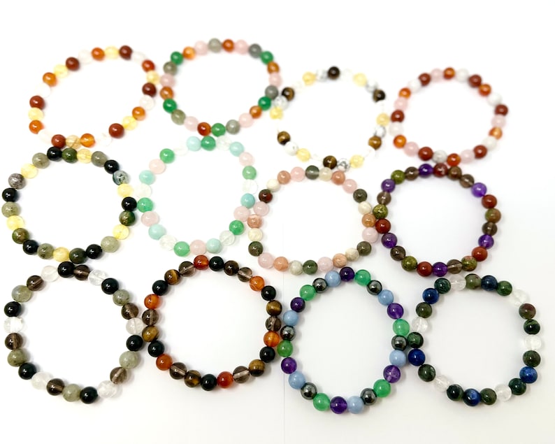 Natural Zodiac Sign Gemstone Bracelet – 8mm Natural Gemstone Beads for Astrology, Energy Healing & Personal Empowerment ,Chakra Healing