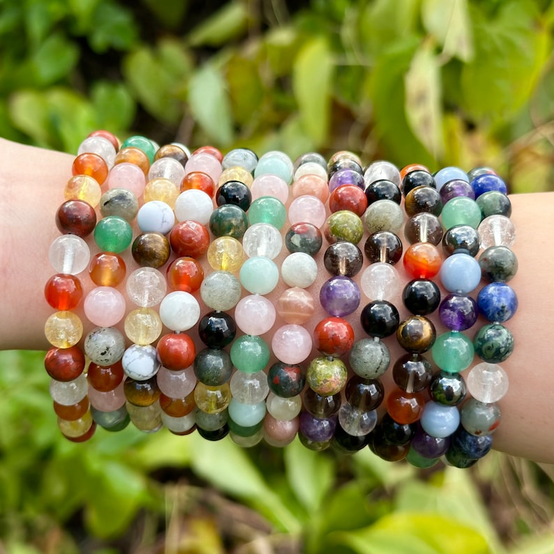 Natural Zodiac Sign Gemstone Bracelet – 8mm Natural Gemstone Beads for Astrology, Energy Healing & Personal Empowerment ,Chakra Healing